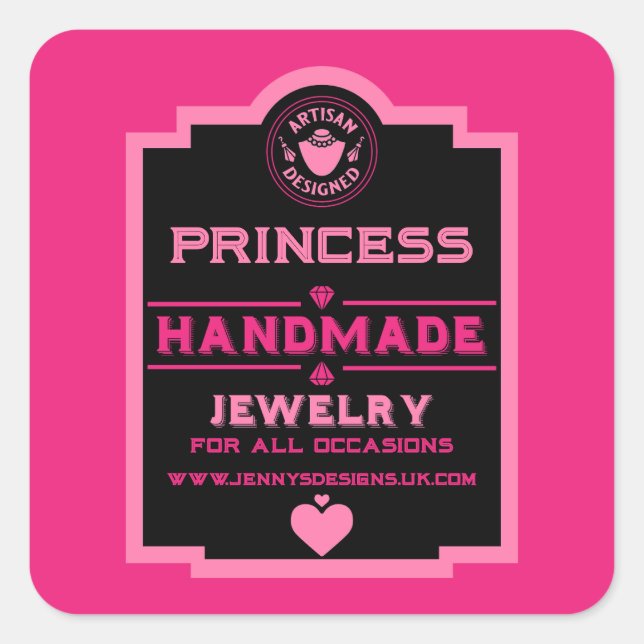 Jewelry Creator Square Sticker (Front)
