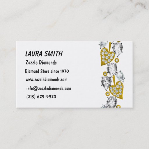 Customizable JEWELRY CUSTOMIZABLE BUSINESS CARD - White