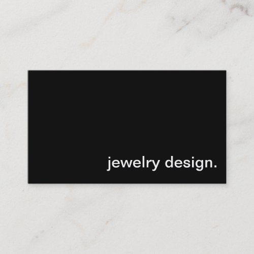 Jewelry Design Business Card