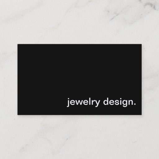 Customizable Jewelry Design Business Card