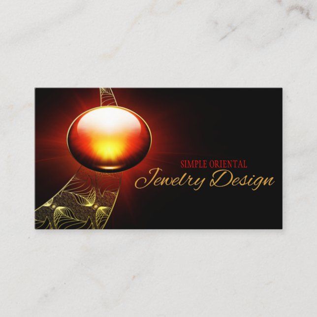 Jewelry Design or Generic Business Card Template (Front)