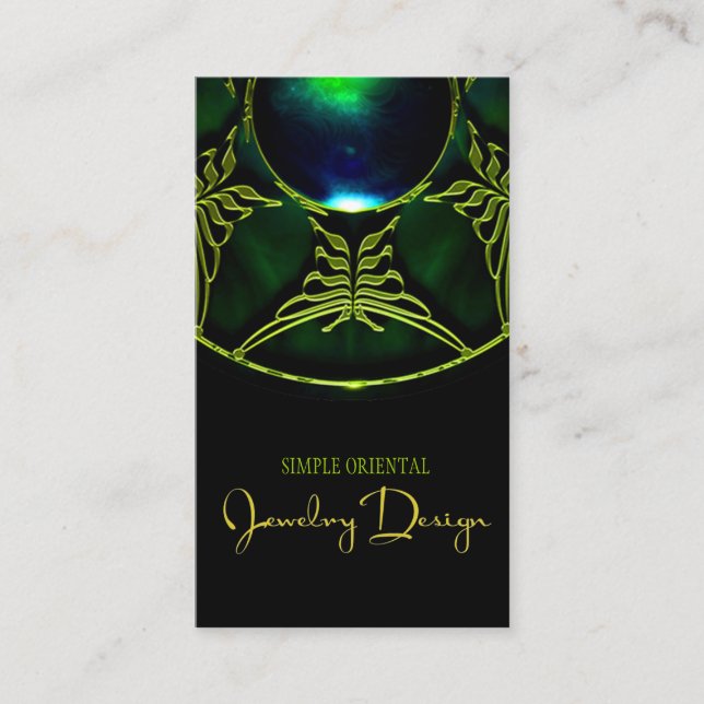 Jewelry Design Small Jewelry Business Card (Front)