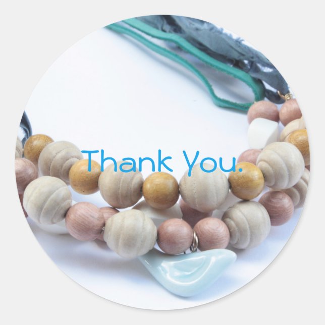 Jewelry Design Thank you round stickers (Front)