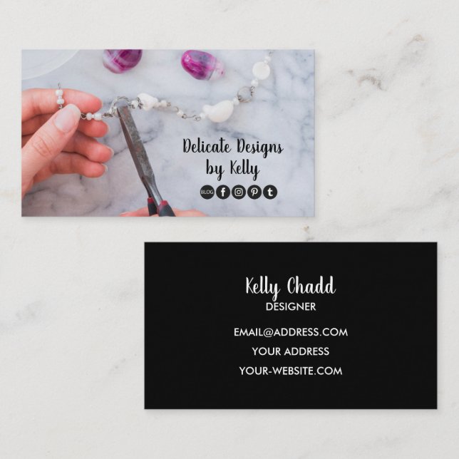 Jewelry Designer Business Card (Front/Back)