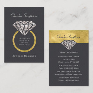 Jewelry Designer Business Card Diamond Ring