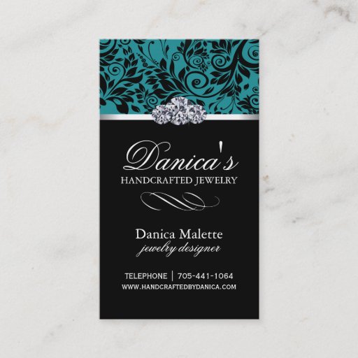 Customizable Jewelry Designer Business Cards