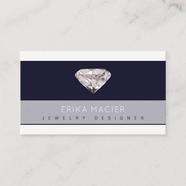 jewelry designer chic & elegant business card (Front)