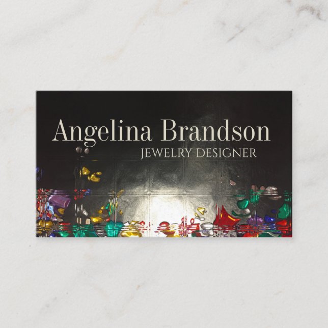 Jewelry Designer Colorful Diamond Style Card (Front)