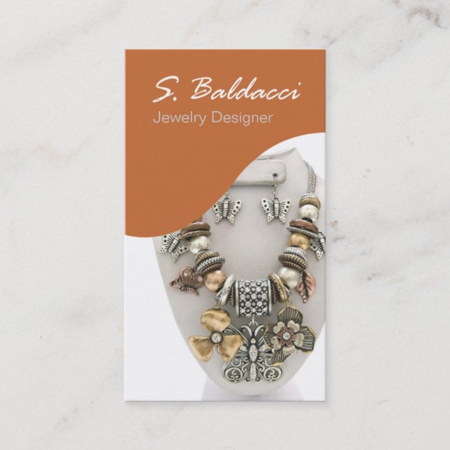 Jewelry Designer Custom Jeweler Business Card (Front)