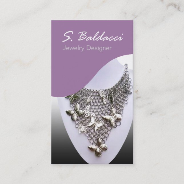 Jewelry Designer Custom Jeweler Business Card (Front)
