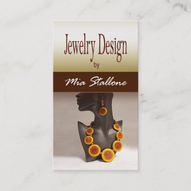 Jewelry Designer Custom Jeweler Business Card (Front)
