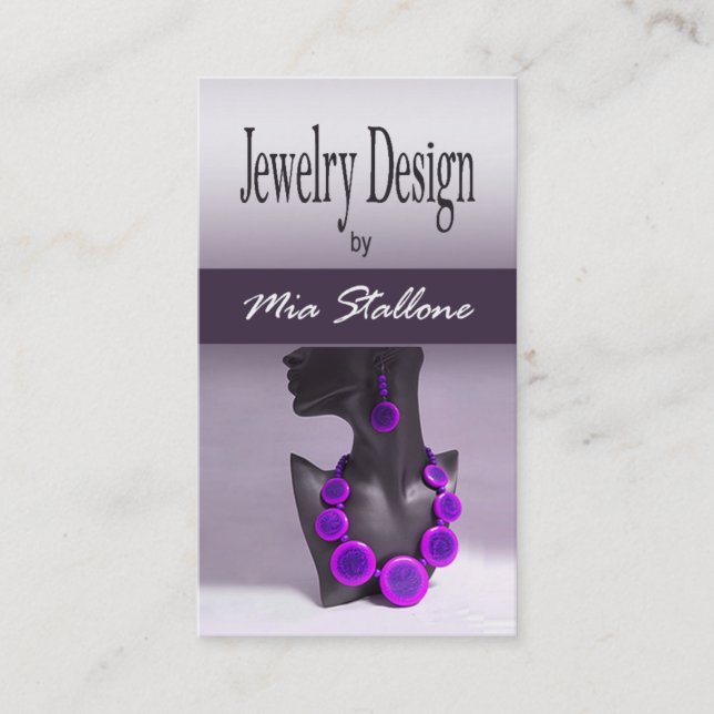 Jewelry Designer Custom Jeweler Business Card (Front)
