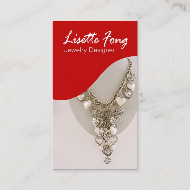 Jewelry Designer Custom Jeweler Business Card (Front)