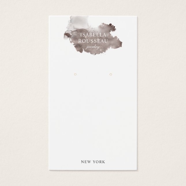 Jewelry Designer Glitter Wash Earring Display Card (Front)