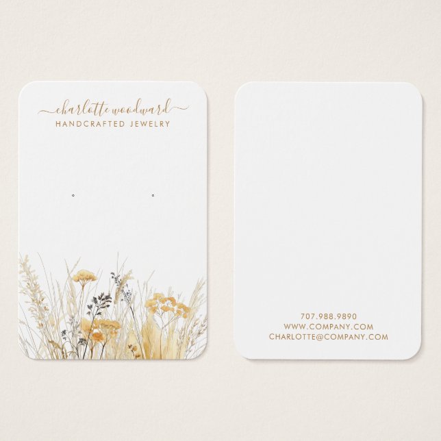 Jewelry Designer Gold Wildflowers (Front & Back)