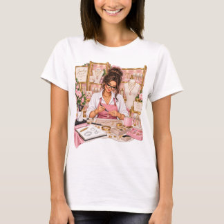 Jewelry Designer T-Shirt | Elegant Pink & Gold Jew