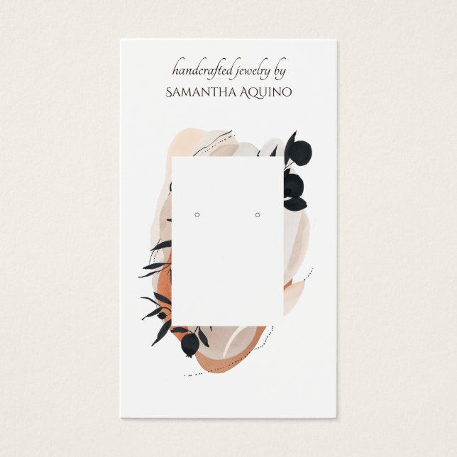 Jewelry Designer Terracotta Black Drop Earring (Front)