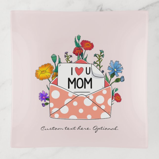 Jewelry Dish for Mom Personalized Trinket Tray (Front)