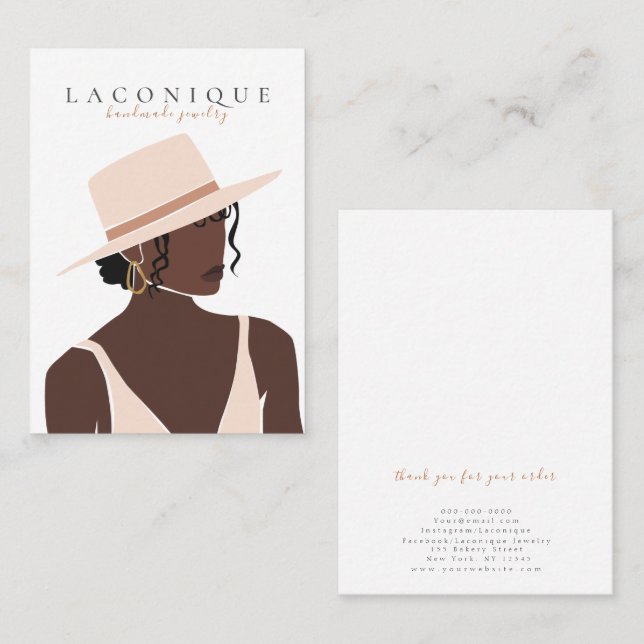 Jewelry Display | Girl Portraits | Abstract Busine Business Card (Front/Back)