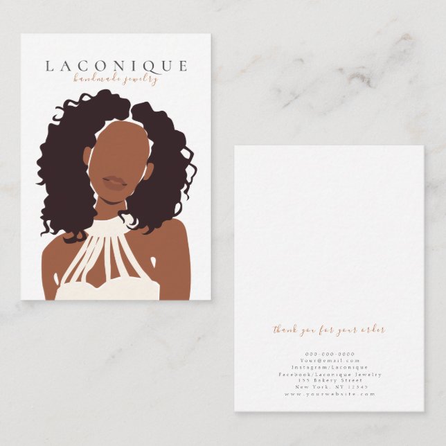 Jewelry Display | Girl Portraits | Abstract Business Card (Front/Back)