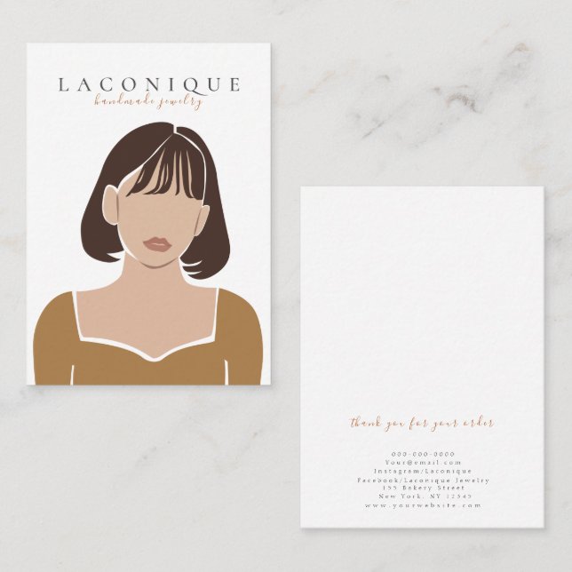 Jewelry Display | Girl Portraits | Abstract Business Card (Front/Back)