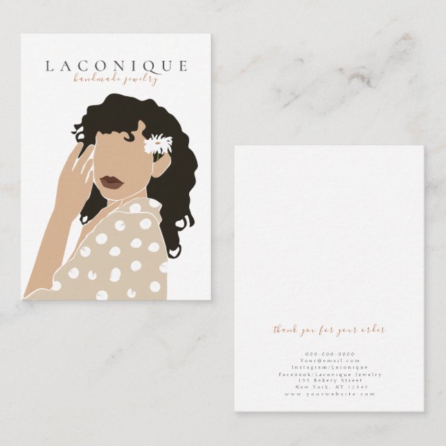 Jewelry Display | Girl Portraits | Abstract Business Card (Front/Back)