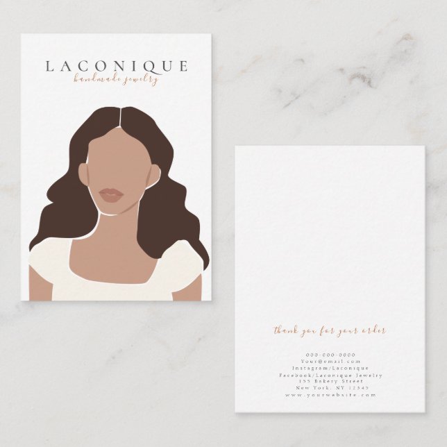 Jewelry Display | Girl Portraits | Abstract Business Card (Front/Back)
