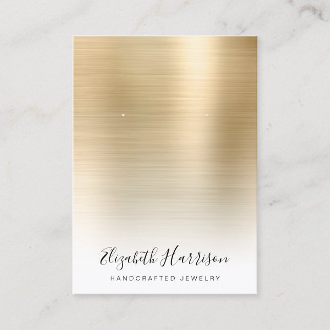 Jewelry Display Gold Business Card (Front)