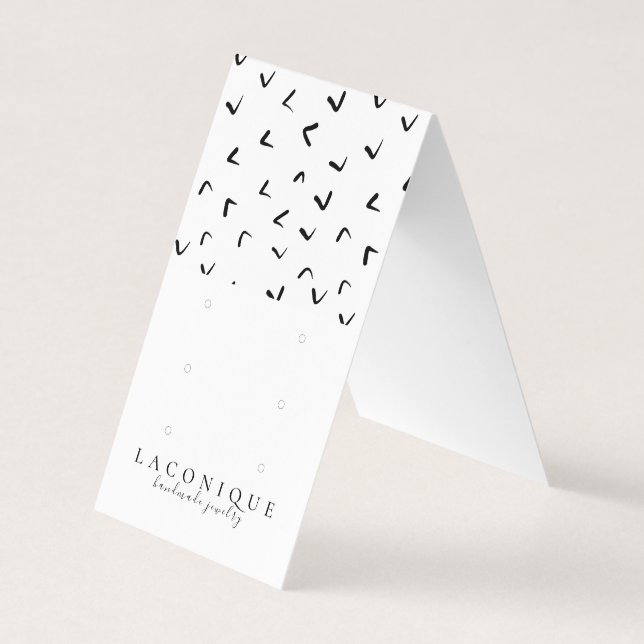Jewelry Display | Jewelry Earring | Black & White  Business Card (Front)