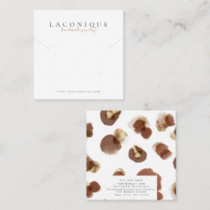 Jewelry Display Jewelry Earring Leopard Square Business Card