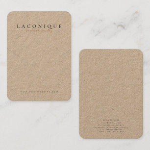 Jewelry Display   Kraft   Minimalistic  Business C Card