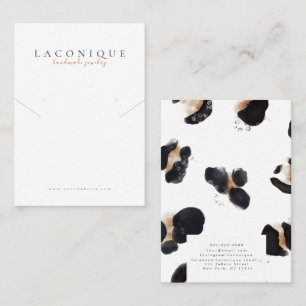 Jewelry Display Leopard print Watercolor Busin Business Card
