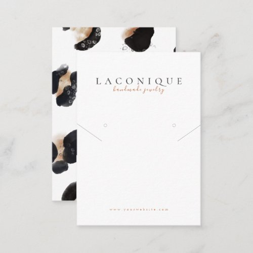 Jewelry Display  Leopard print  Watercolor Busin Business Card