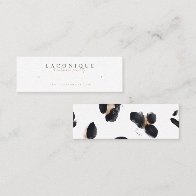 Jewelry Display | Leopard | Watercolor Mini Business Card (Front/Back)