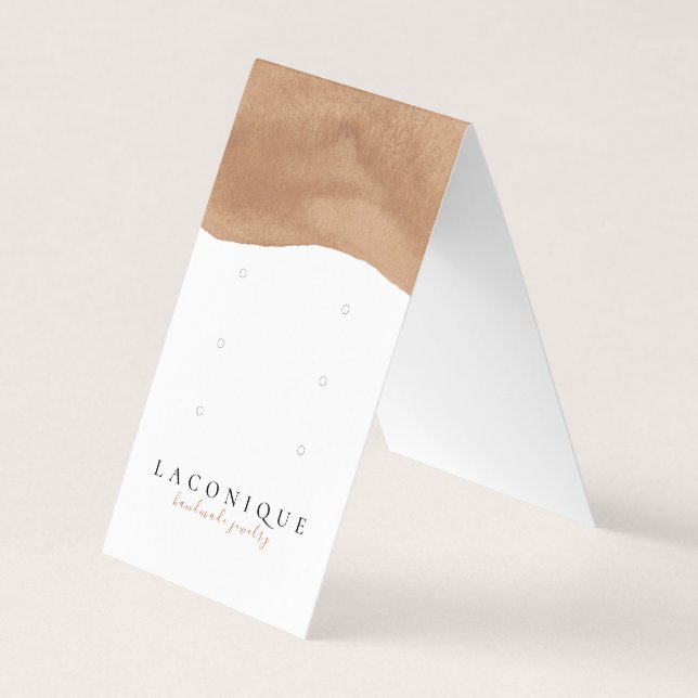 Jewelry Display | Neutral | Abstract Business Card (Front)