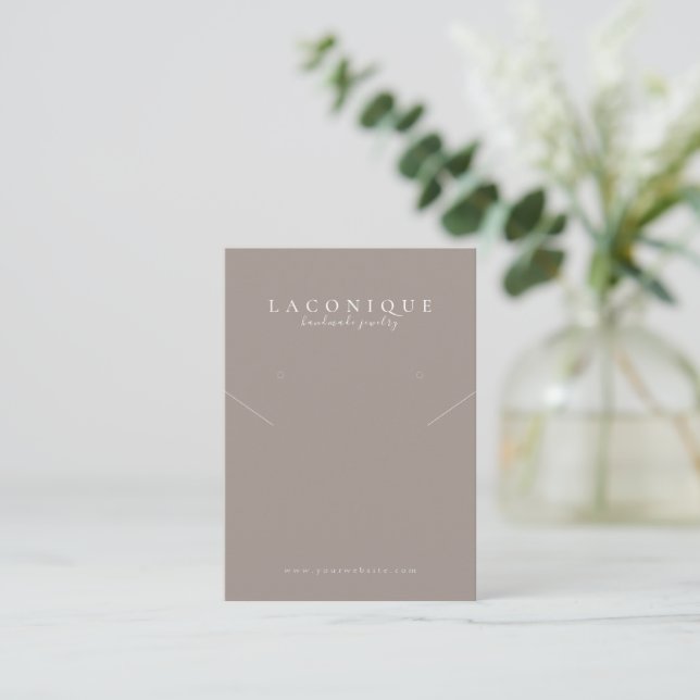 Jewelry Display | Neutral | Minimalistic  Business Card (Standing Front)