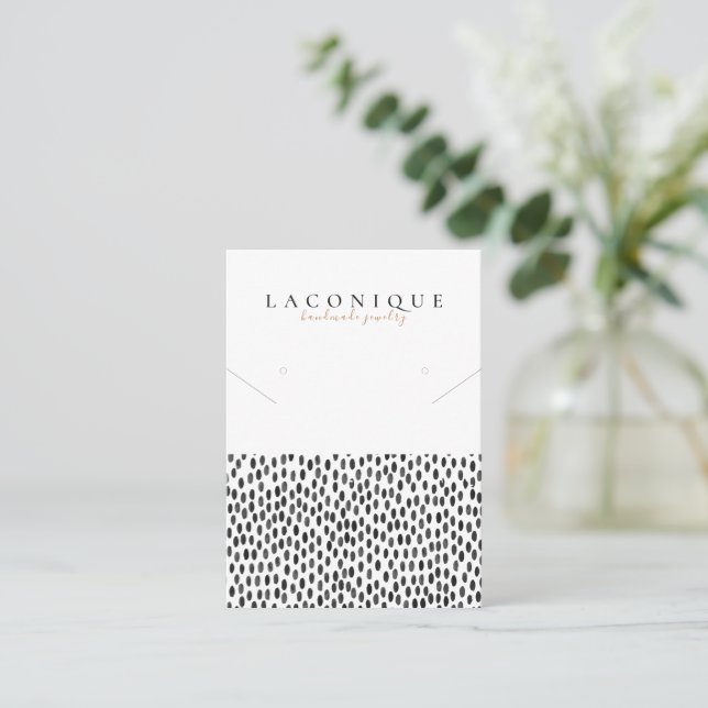 Jewelry Display | Polka Dot | Abstraction  Business Card (Standing Front)