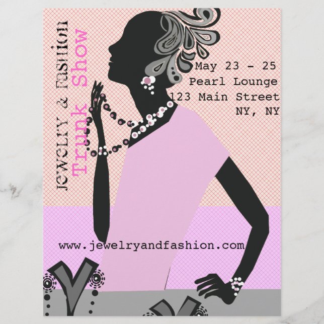 Jewelry Fashion Trunk Show Beauty Model Flyer (Front)