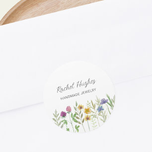 Jewelry Floral Classic Round Sticker