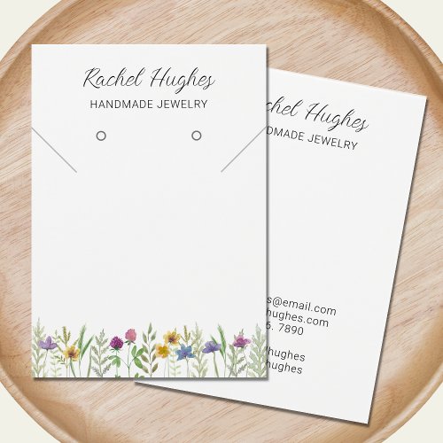 Jewelry Floral Display Card