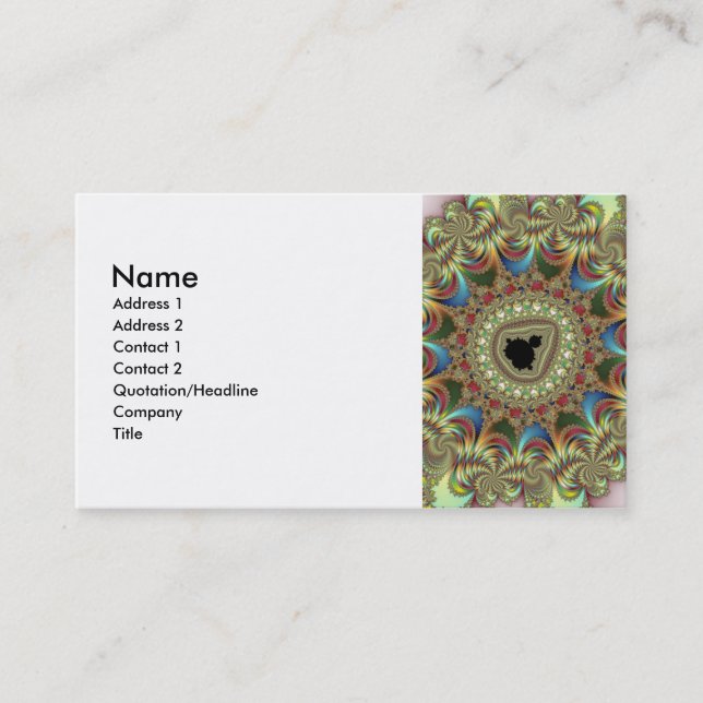 Jewelry Fractal Business Card (Front)