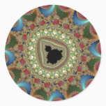 Jewelry Fractal Classic Round Sticker