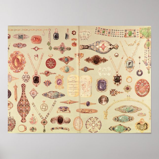 Jewelry from the 'Tiffany Catalog', 1890 Poster (Front)