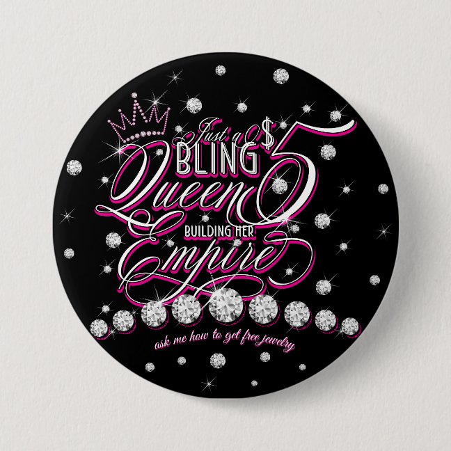 Jewelry Glitter Bling Queen Buttons