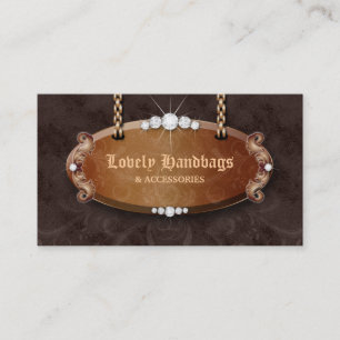 Jewelry Handbag Purse Leather Snakeskin Chocolate Business Card
