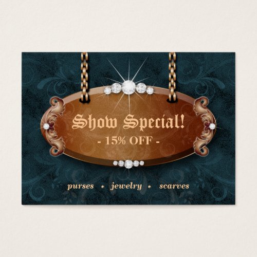 Jewelry Handbag Purse Suede Blue Tan Gift Card Business Card