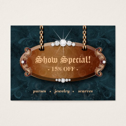 Customizable Jewelry Handbag Purse Suede Blue Tan Gift Card Business Card