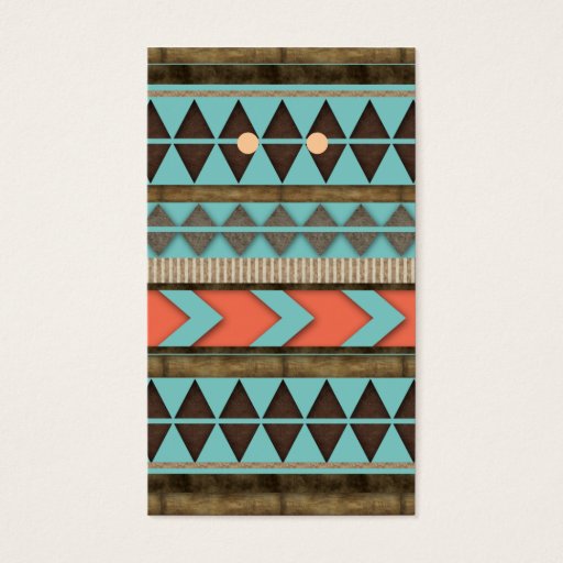 Customizable Earring Display Cards Cool Aztec Pattern Business Card