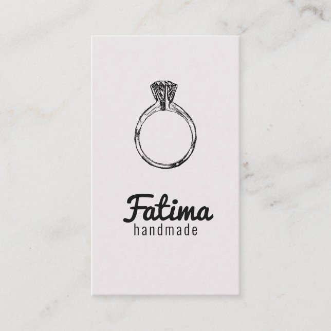 Jewelry Handmade Store Shop Business Card (Front)