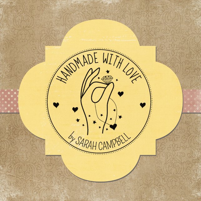 Jewelry Handmade with love, Custom  Rubber Stamp (Creator Uploaded)